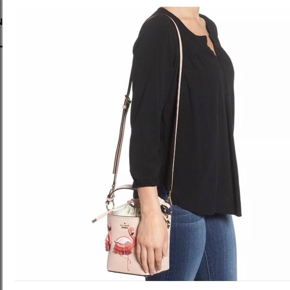 NEW Kate Spade Flamingo Peppa Bucket Crossbody - Picture 5 of 5
